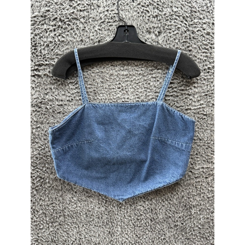 Wrangler Women's L Indigo Wash Denim Kassidy Bandana Top
